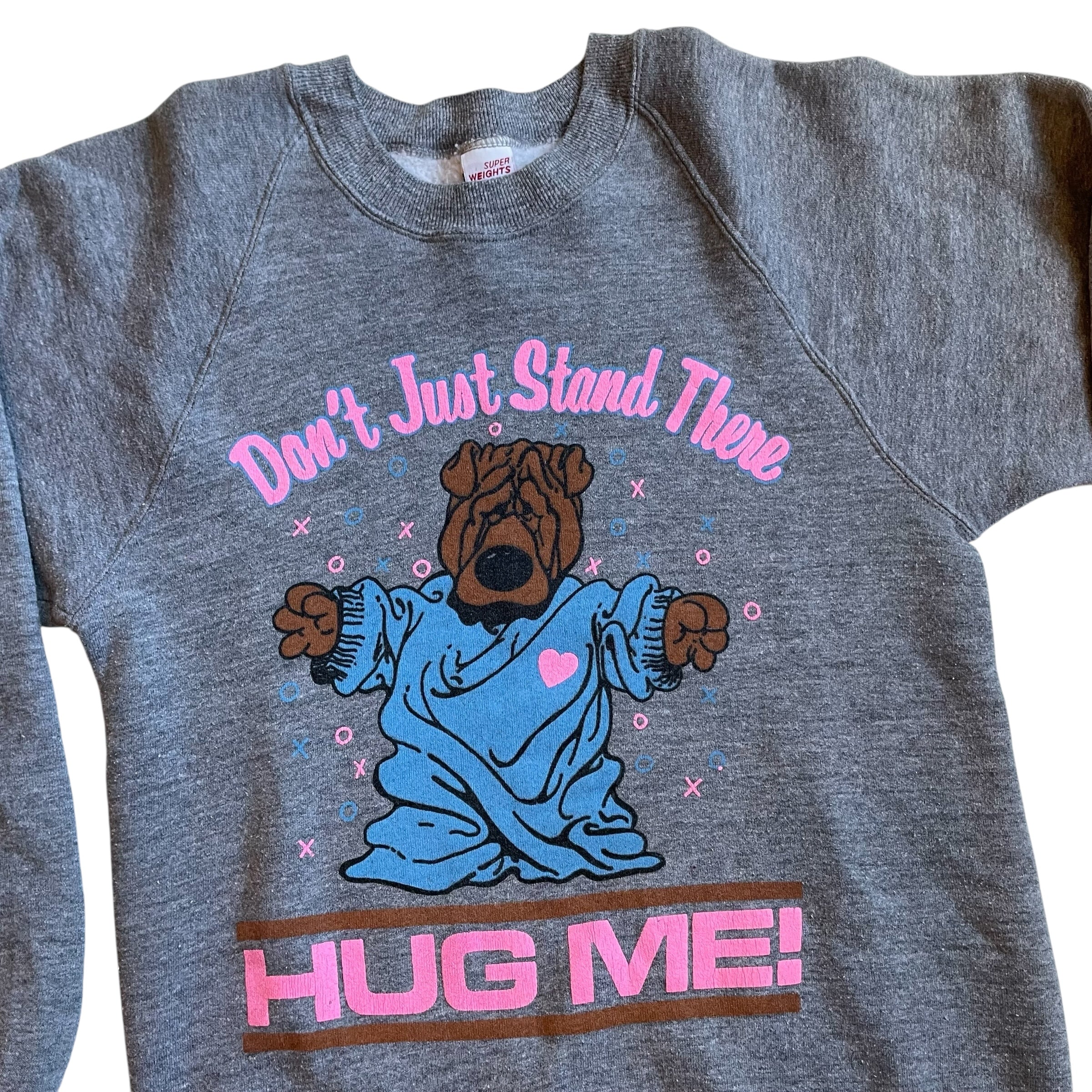 Vintage 80s Russell Athletic "Hug Me" Sweatshirt