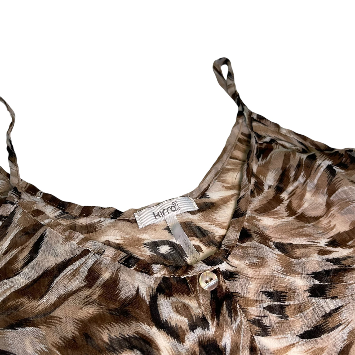 Vintage Kirra Cheeta Print Strappy Blouse