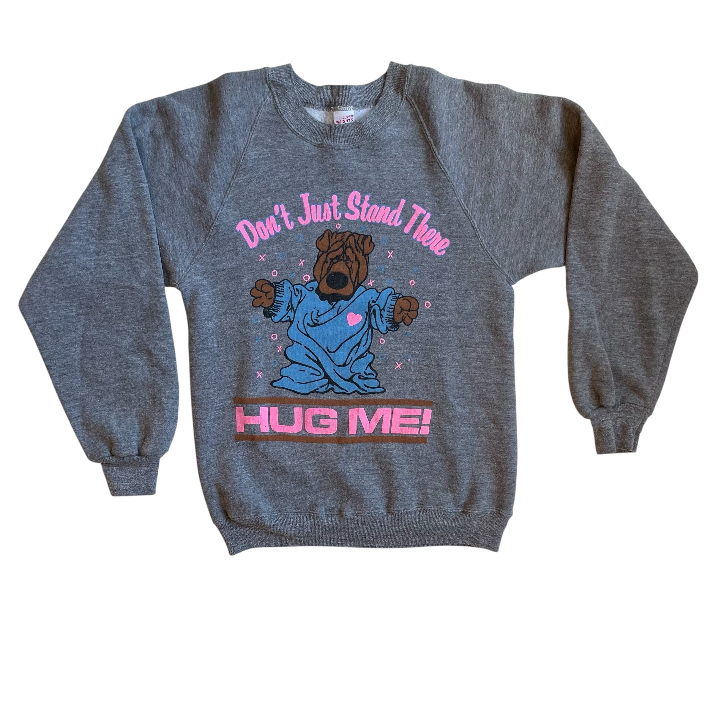Vintage 80s Russell Athletic "Hug Me" Sweatshirt