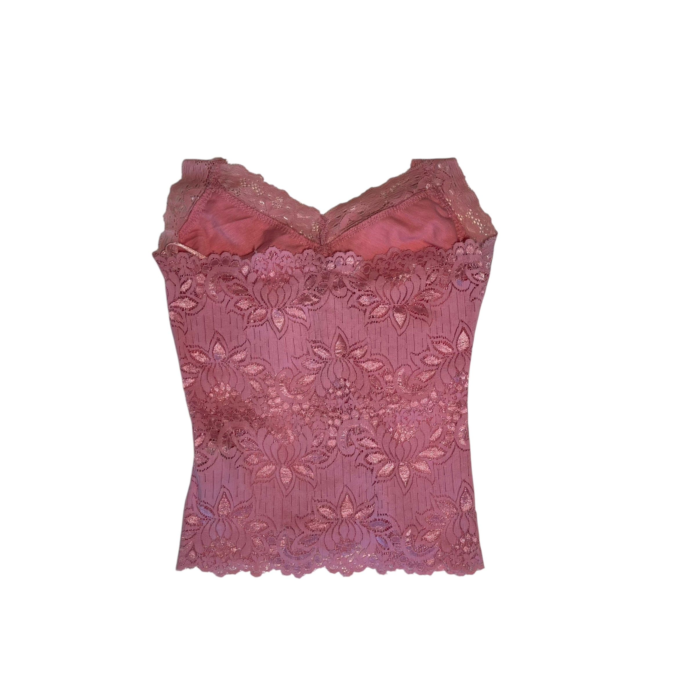 Y2K Pink Lacey Halter Top