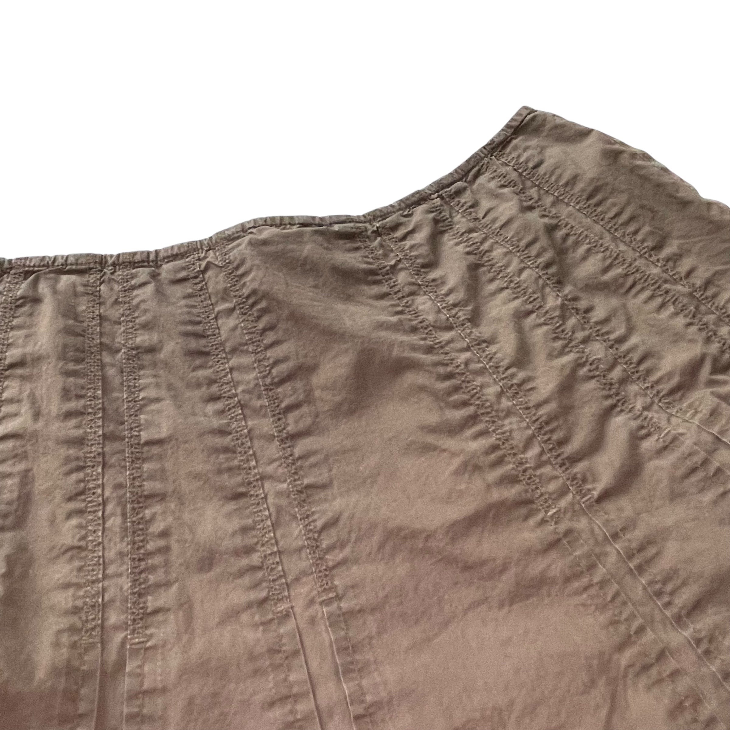Y2K Cabi Brown Pleated Midi Skirt