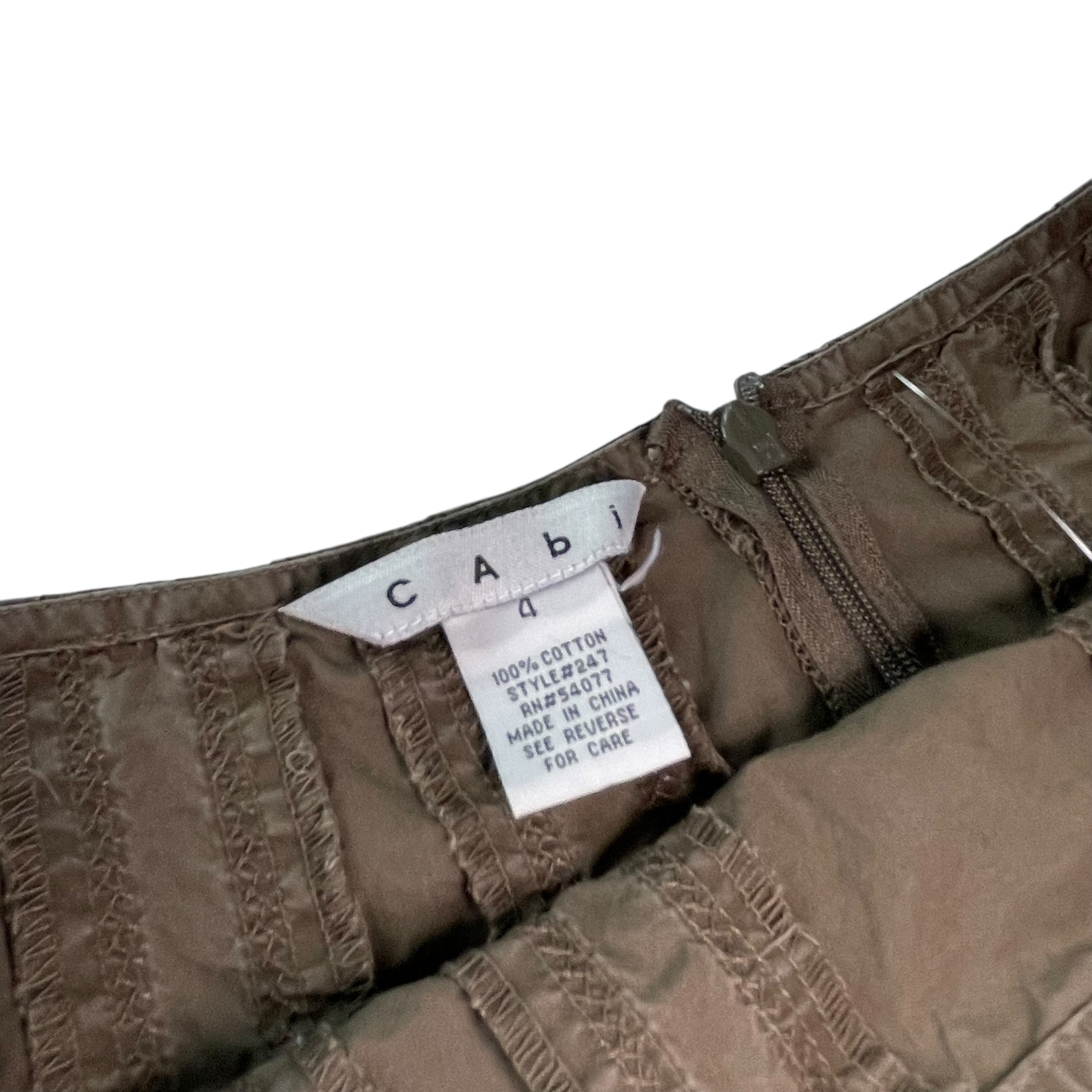 Y2K Cabi Brown Pleated Midi Skirt