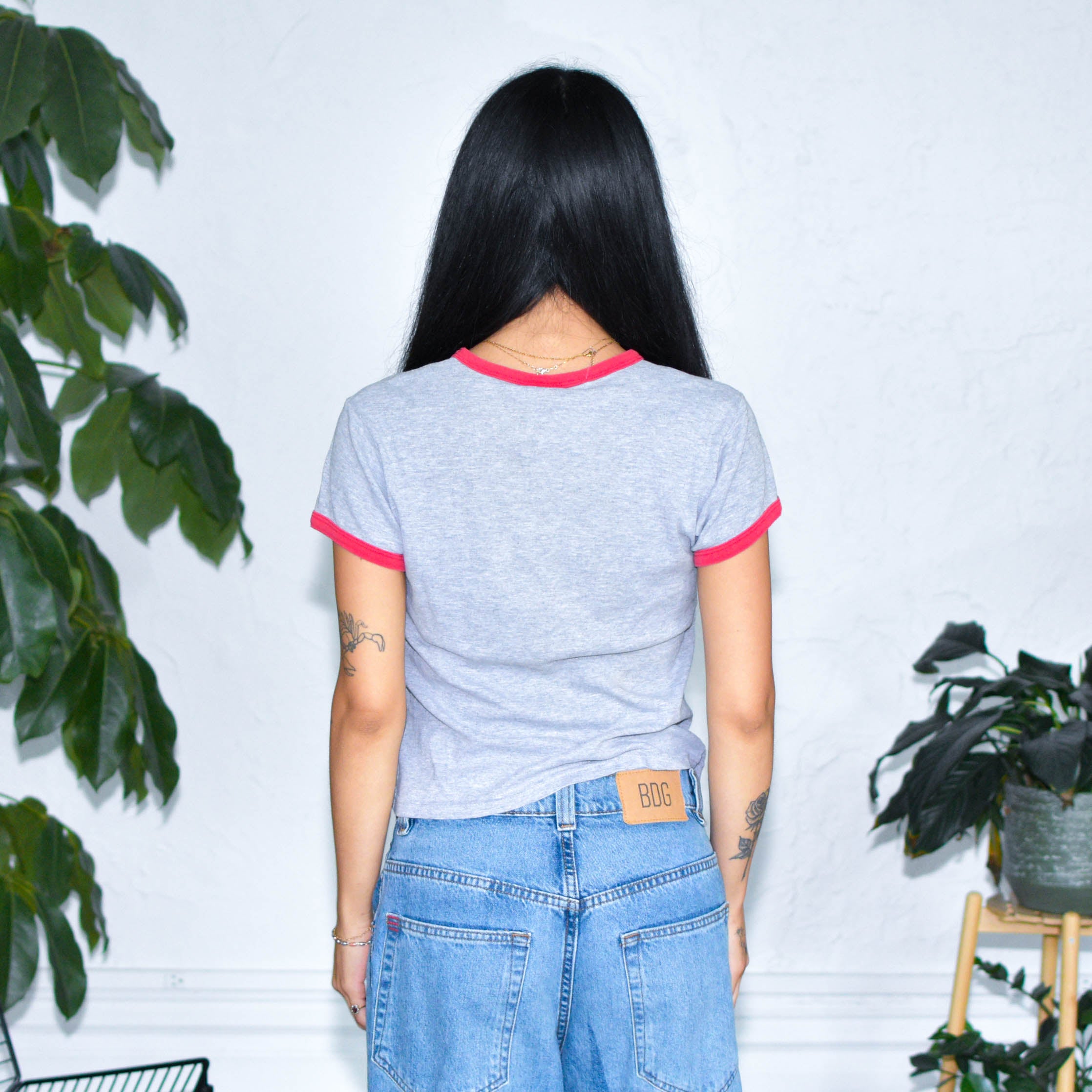 Vintage Y2K Femme Betty Boop Motorcycle Ringer Tee