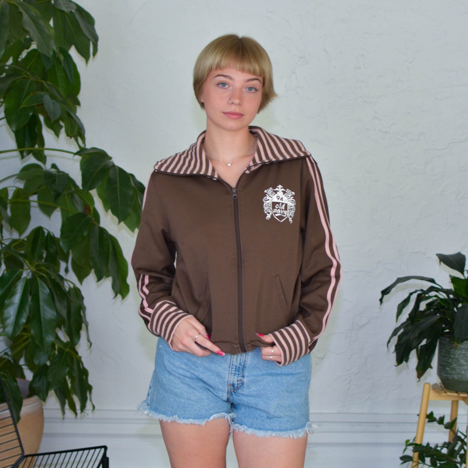 Y2k Old Navy Turtle Neck Track Jacket