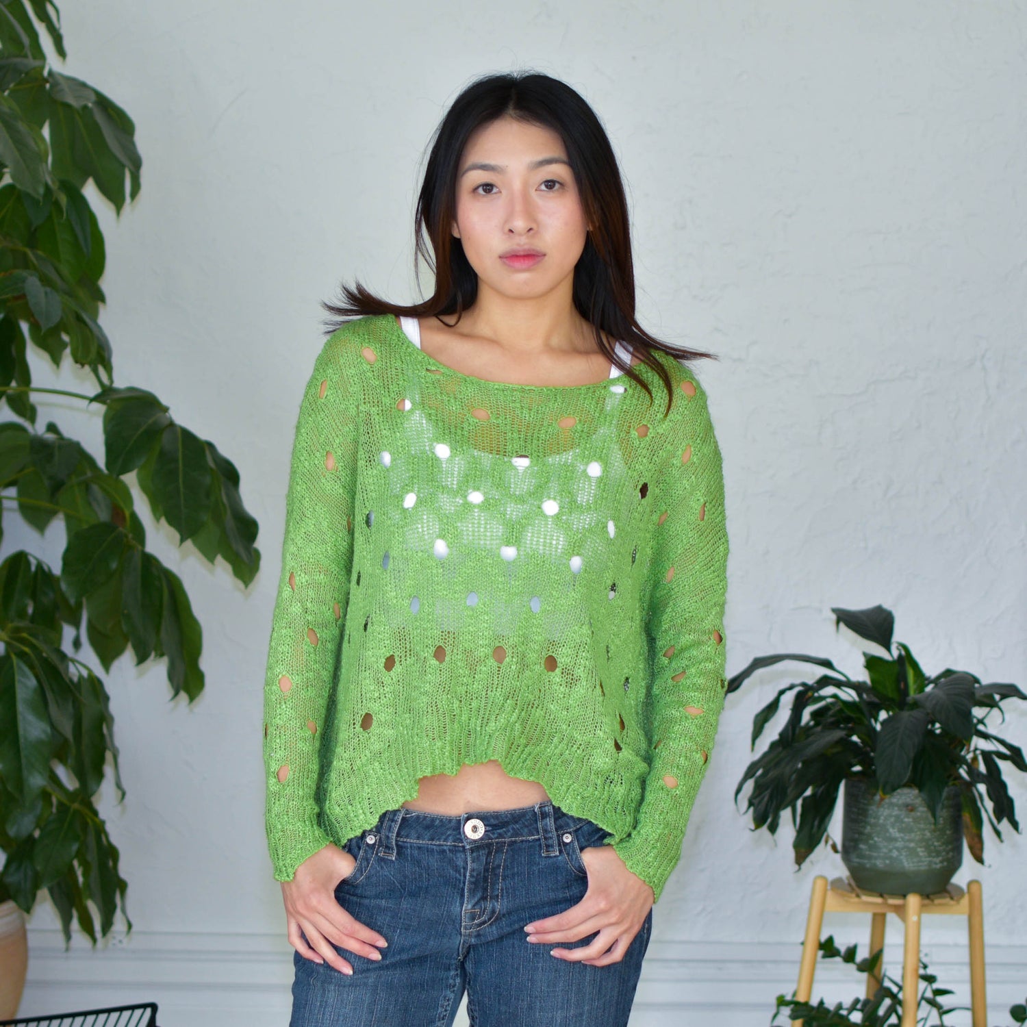 Vintage Coco Roja Long Sleeve Knit Top