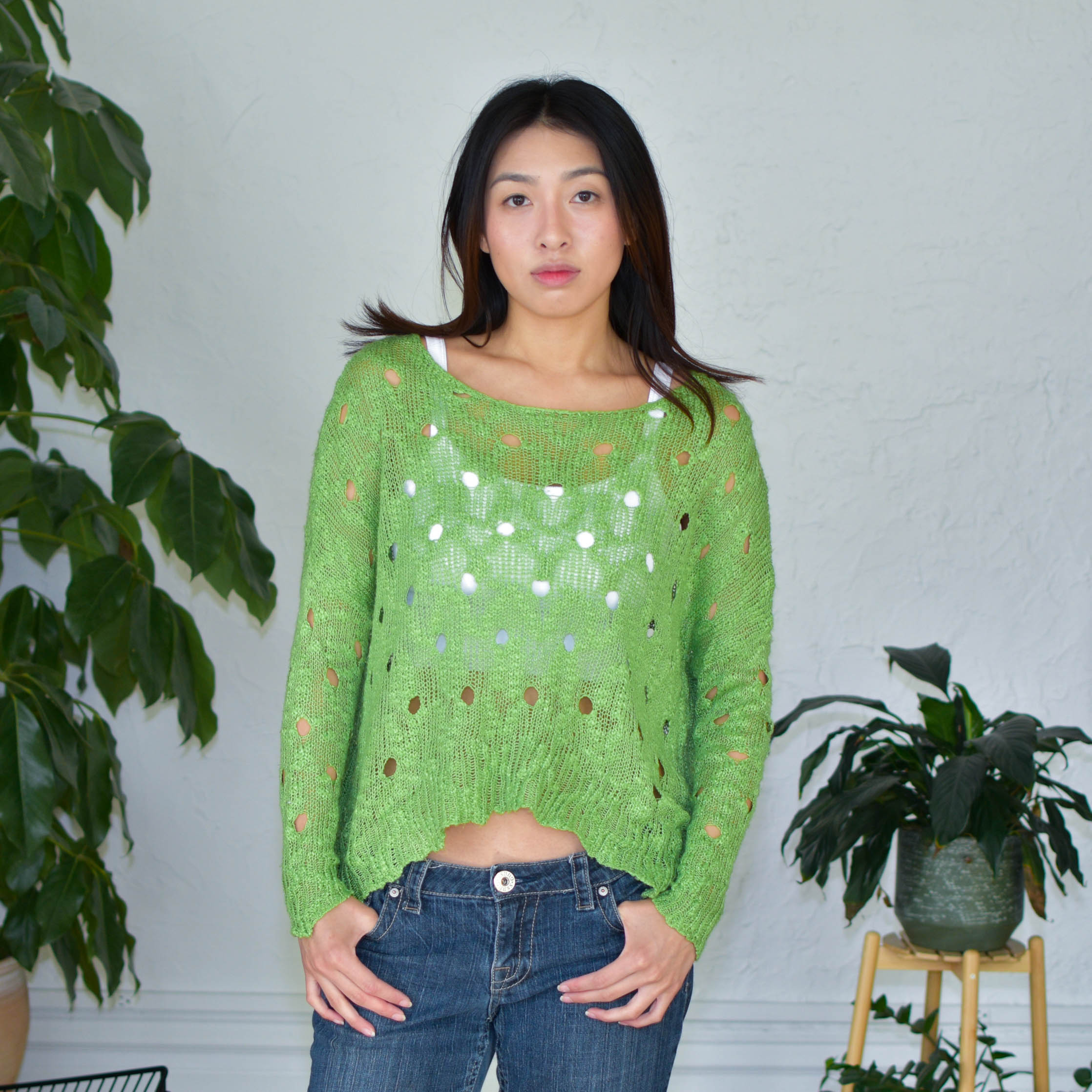 Vintage Coco Roja Long Sleeve Knit Top