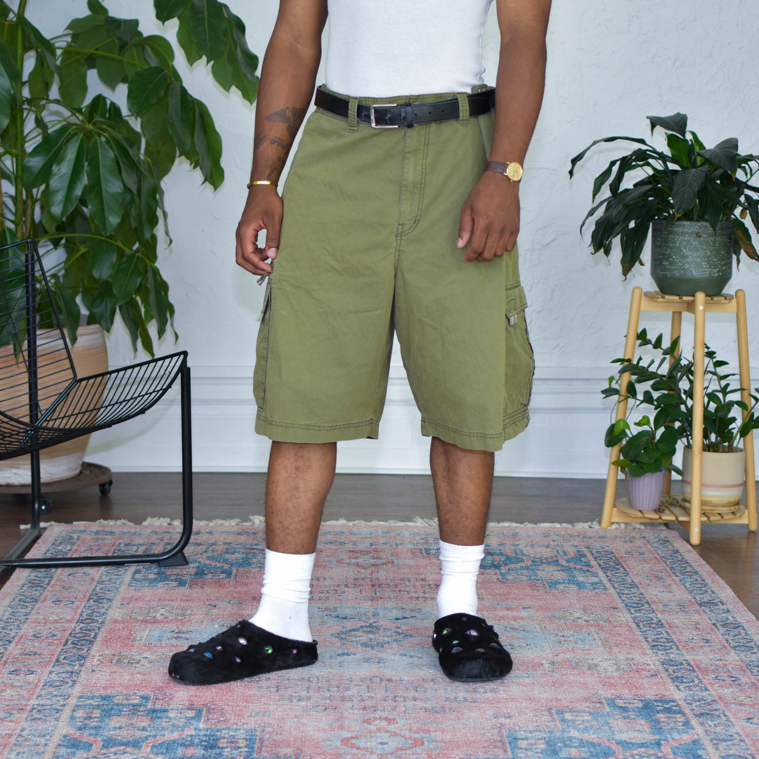 Vintage Y2K Old Navy Olive Cargo Shorts