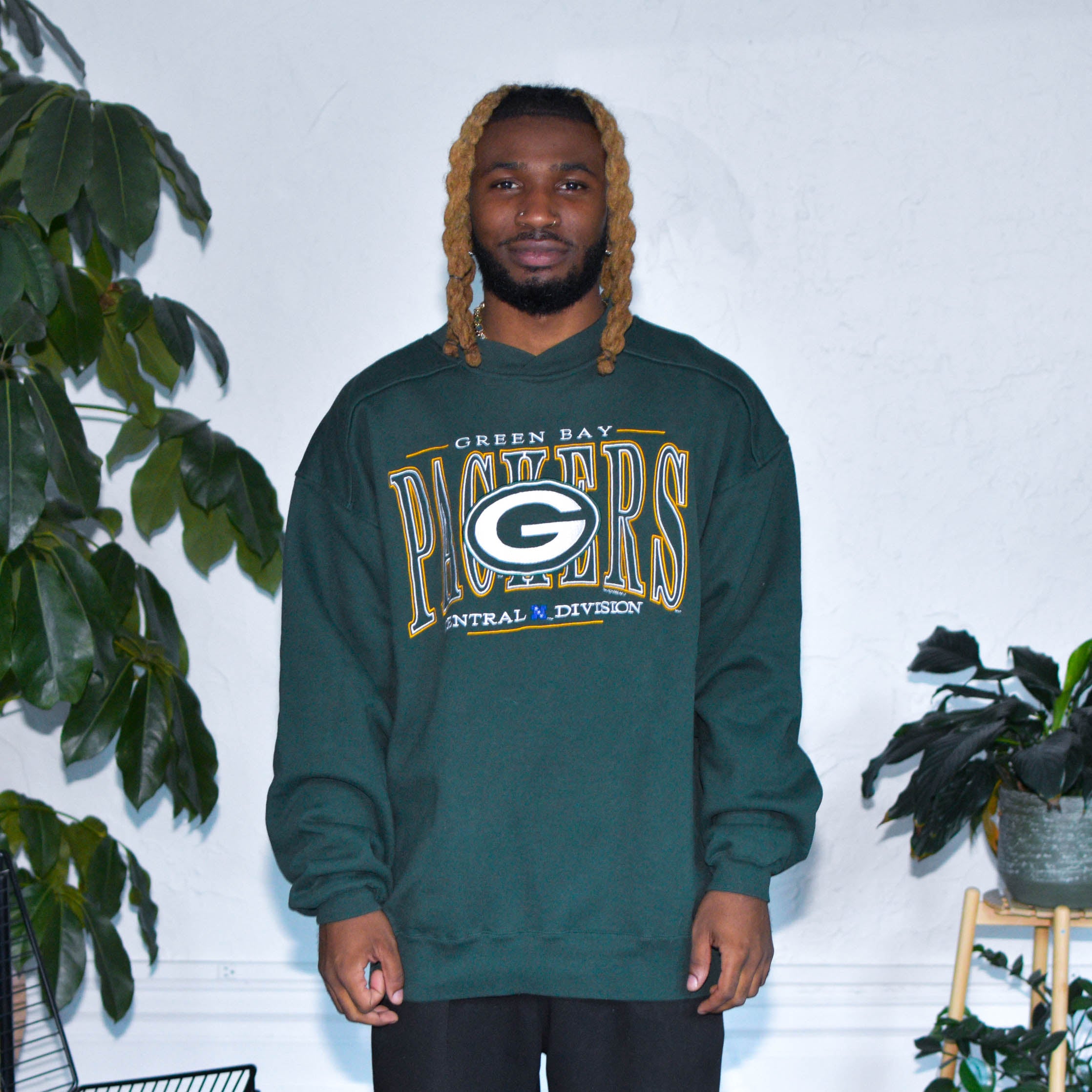 Vintage 1996 Green Bay Packers Green Logo Crewneck