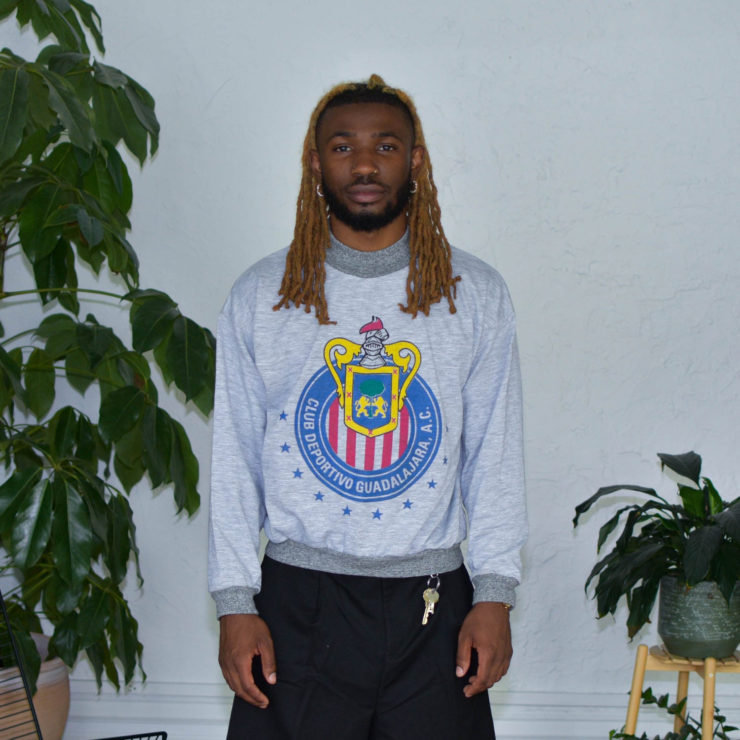 Vintage 80s Chivas De Guadalajara Grey Crewneck