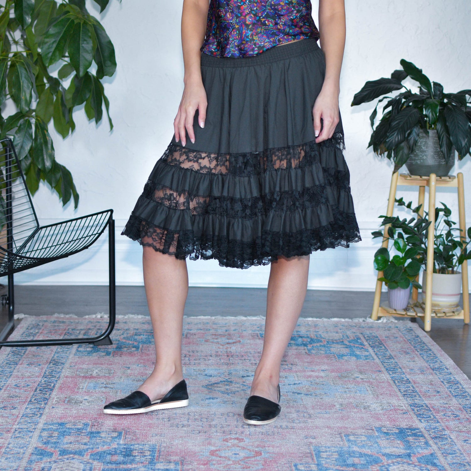 Vintage Ma1co Modes Lace Layered Skirt