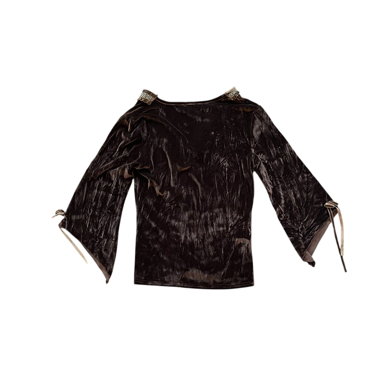 Martine And J Paris Brown Velour Blouse