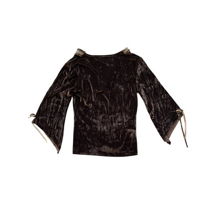 Martine And J Paris Brown Velour Blouse