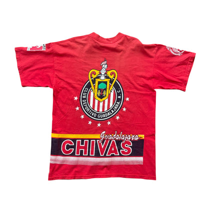 Vintage 90s Chivas de Guadalajara All-Over-Print Logo T-Shirt