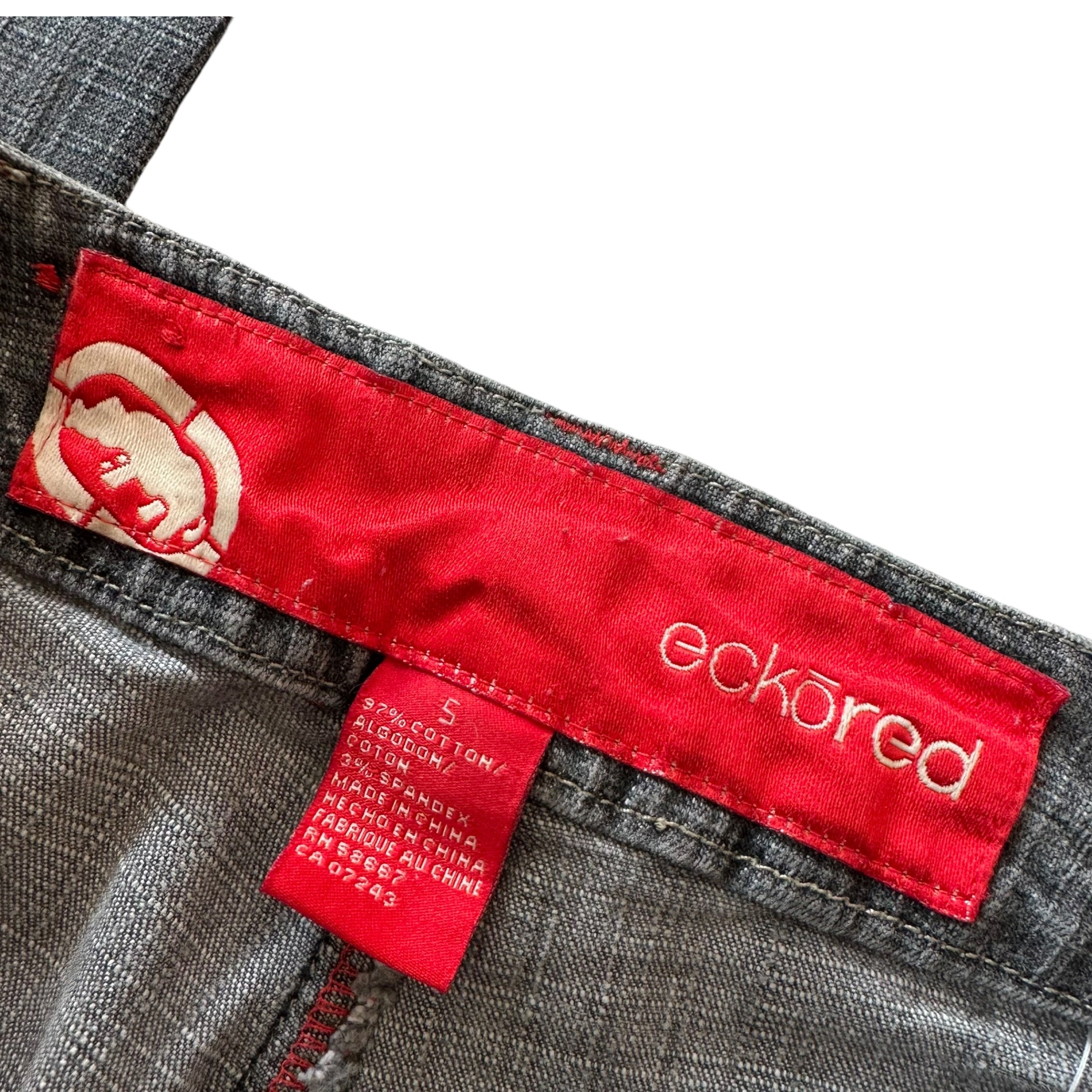 Y2k Ecko Red Black Flare Jeans