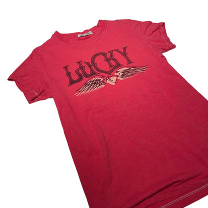 Y2K Femme Lucky Brand Hot Pink Graphic T-Shirt
