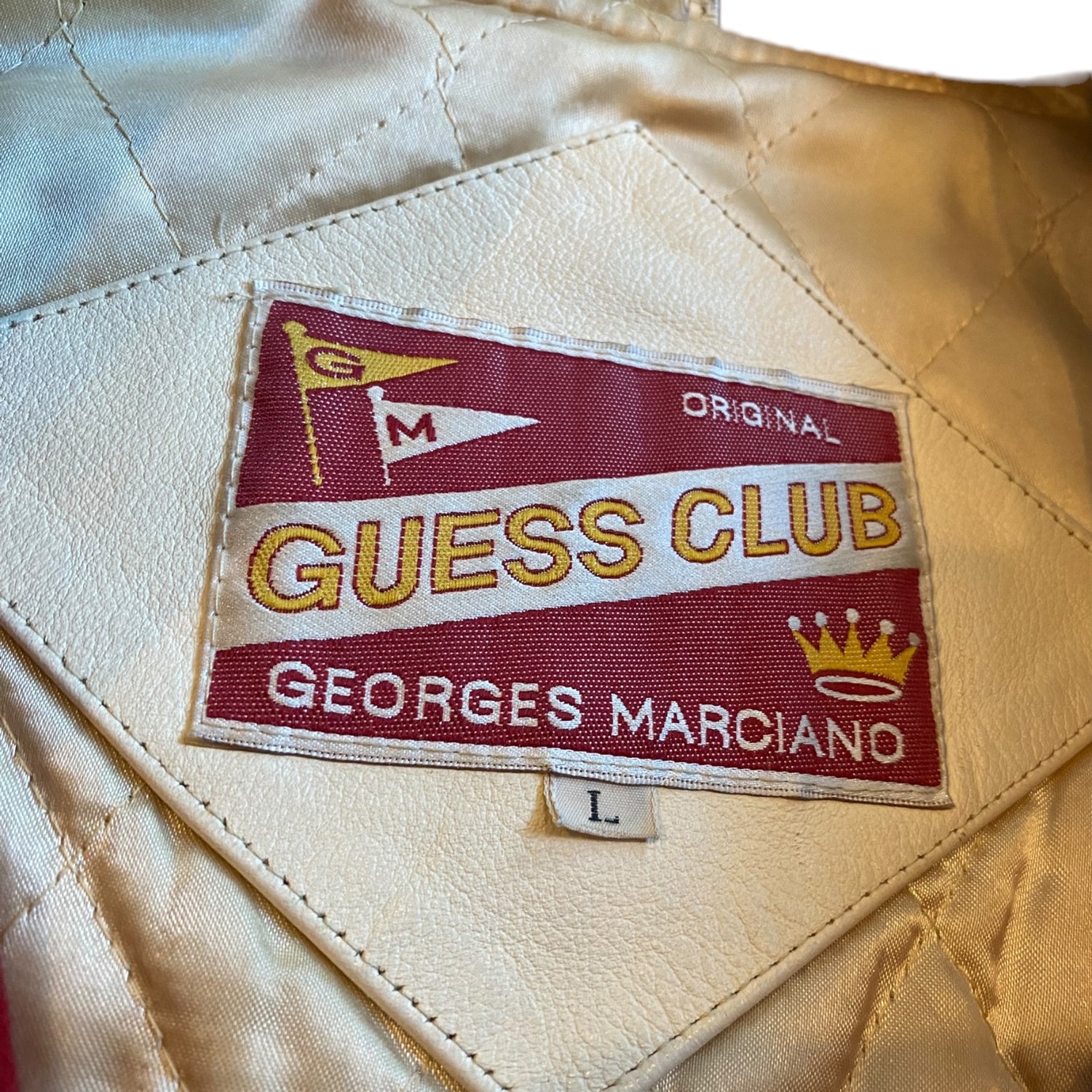 Vintage 90s Guess Jeans Letterman Jacket