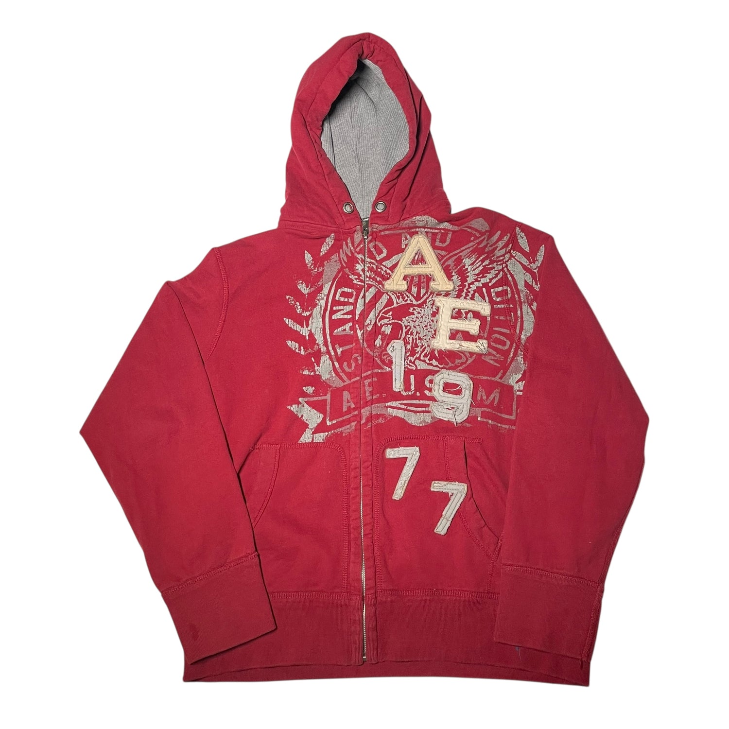 Y2K American Eagle Zip-Up Hoodie