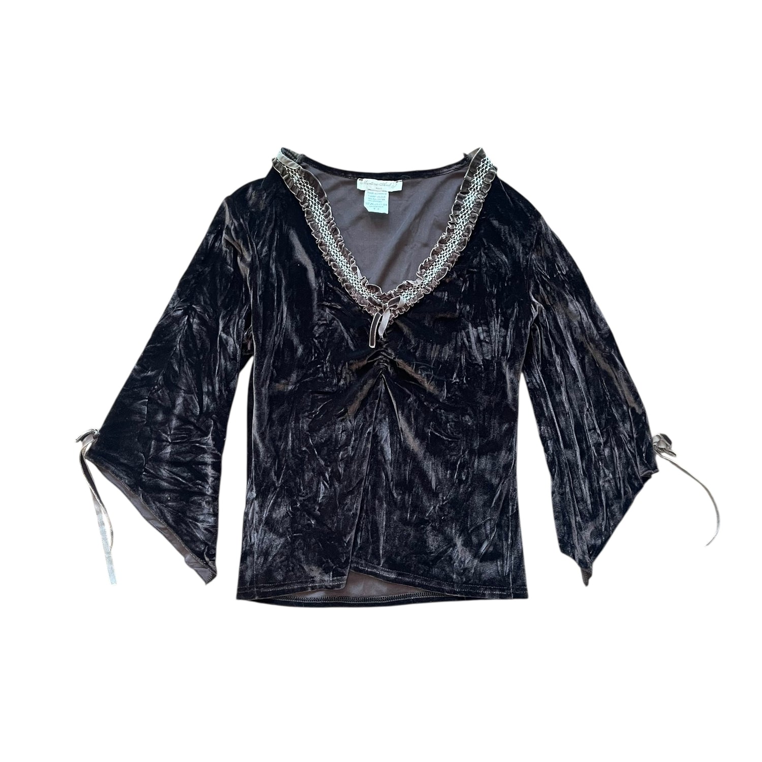 Martine And J Paris Brown Velour Blouse