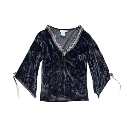 Martine And J Paris Brown Velour Blouse