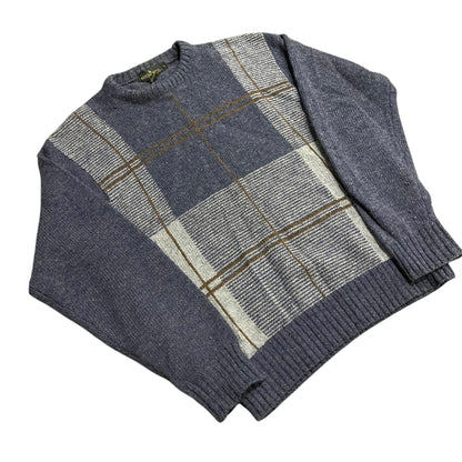 Vintage Boundary Waters Striped Wool Knit Sweater