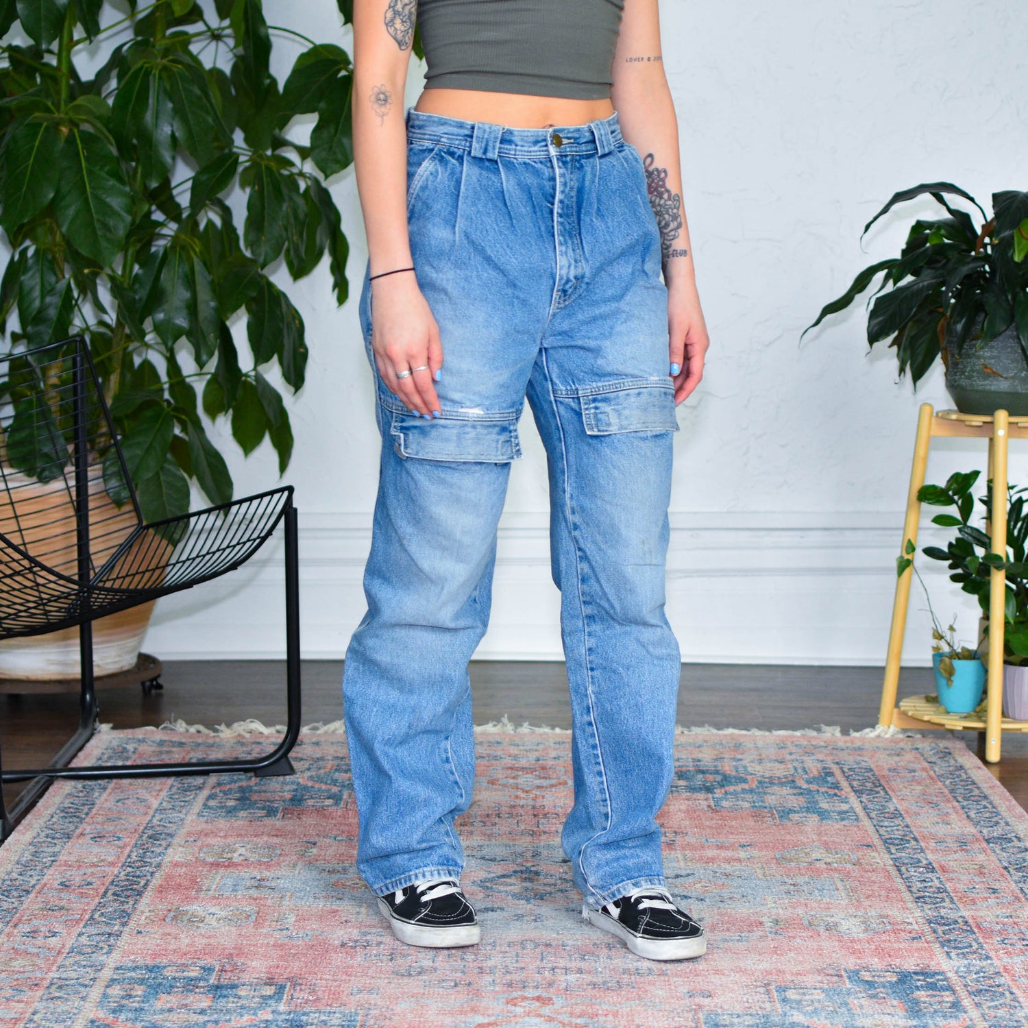 Vintage C.M.A. Pocket Detail High-waisted Jeans