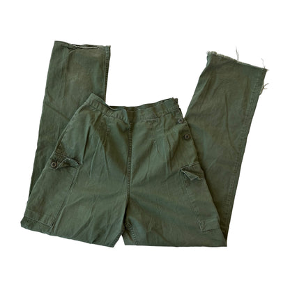 Vintage Military Style Green Pants