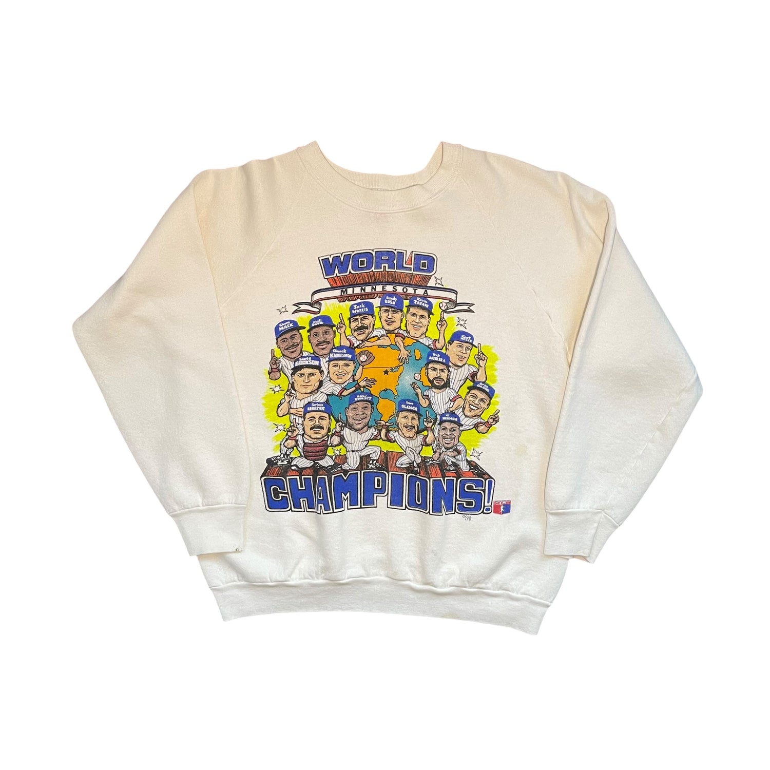 Vintage 1991 Minnesota Twins World Series Champions Caricature Sweatshirt