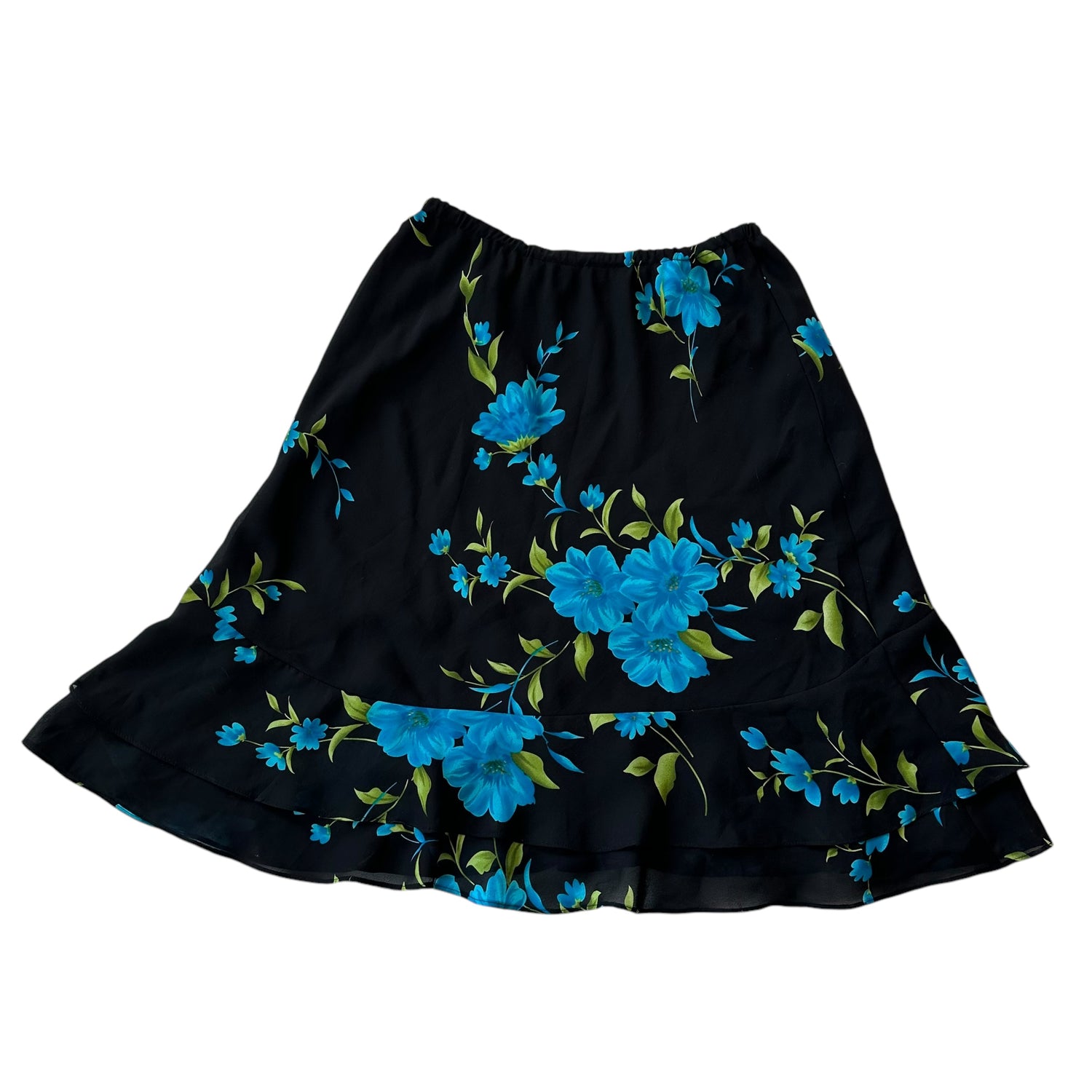 Y2k Floral Flowy Midi Skirt