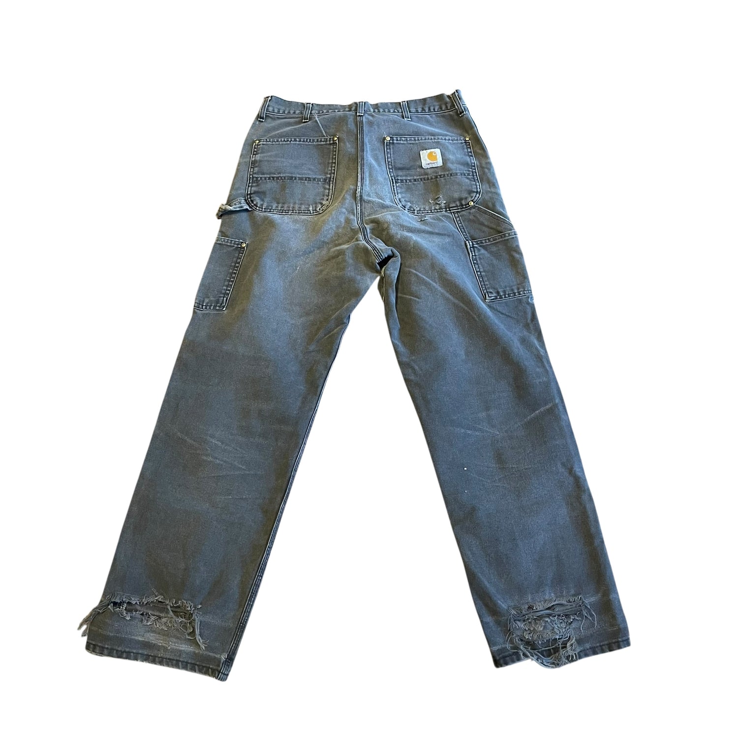 Vintage Carhartt Distressed Graphite Double Knee Work Pants