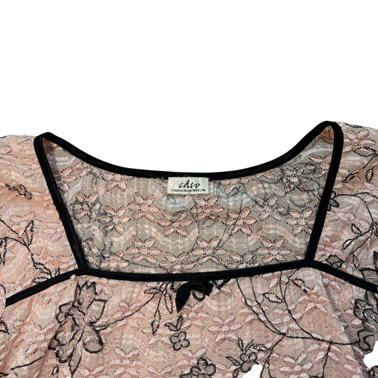 Y2K Creative Design Works Floral Lace Blouse