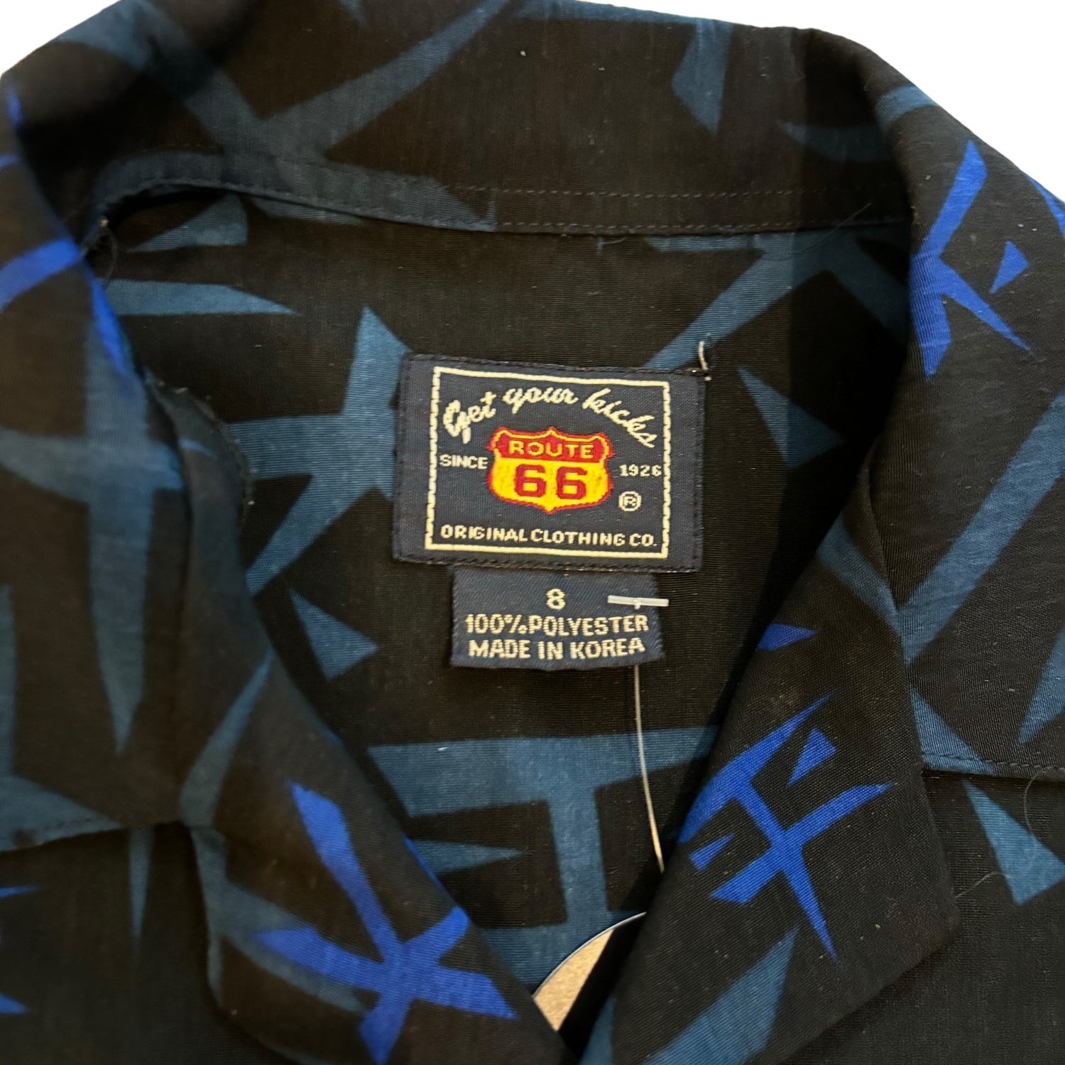 Y2k Route 66 Graphic Femme Button Up