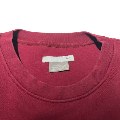 Vintage Y2K Maroon Nike Mini-Swoosh Crewneck