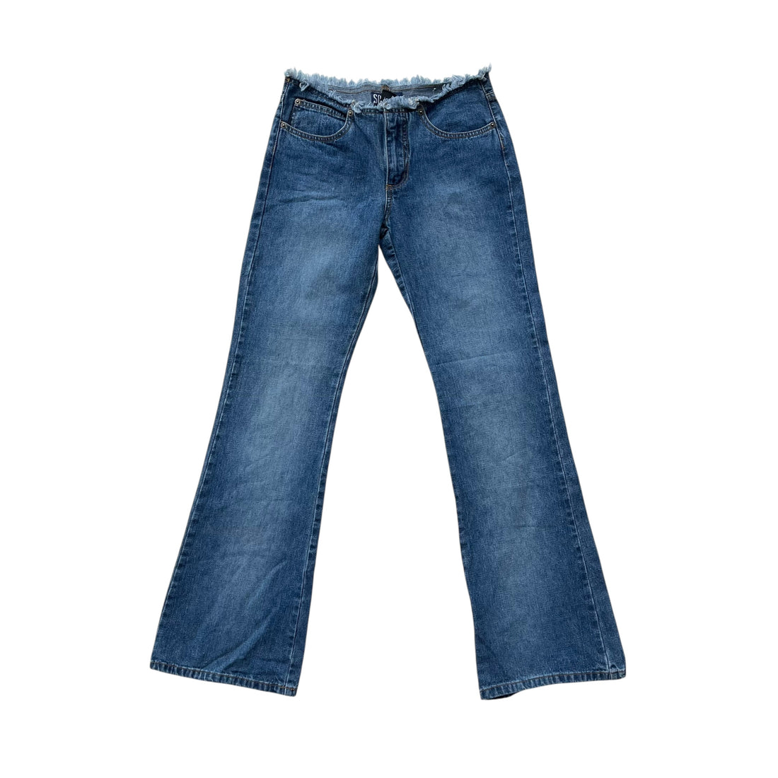 Vintage Y2K Frayed SO GSJC Flare Jeans