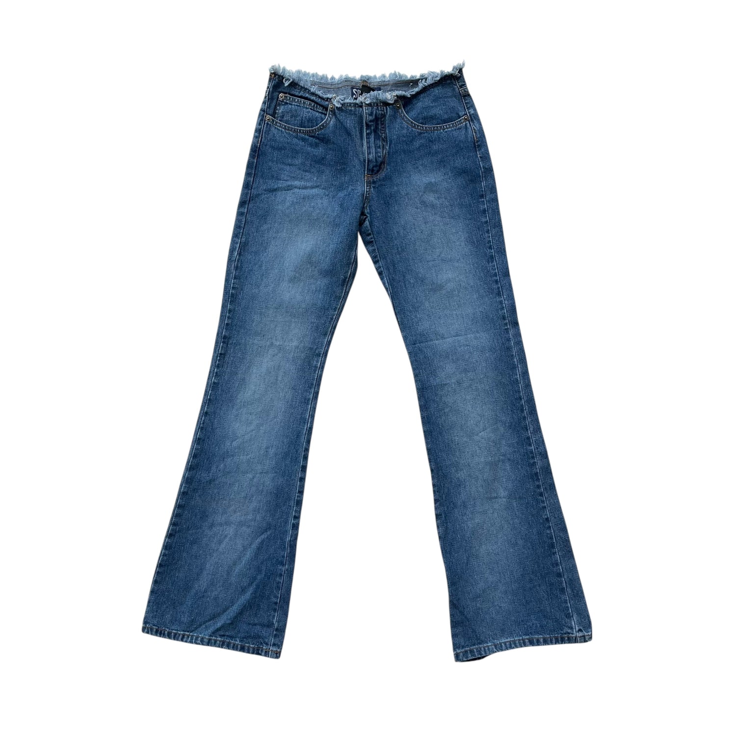 Vintage Y2K Frayed SO GSJC Flare Jeans