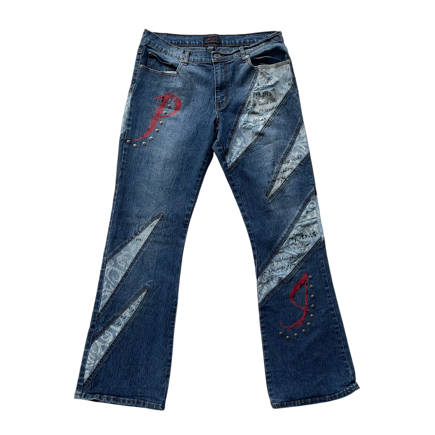 Vintage Y2K Paco Jeans Patchwork Flare Jeans