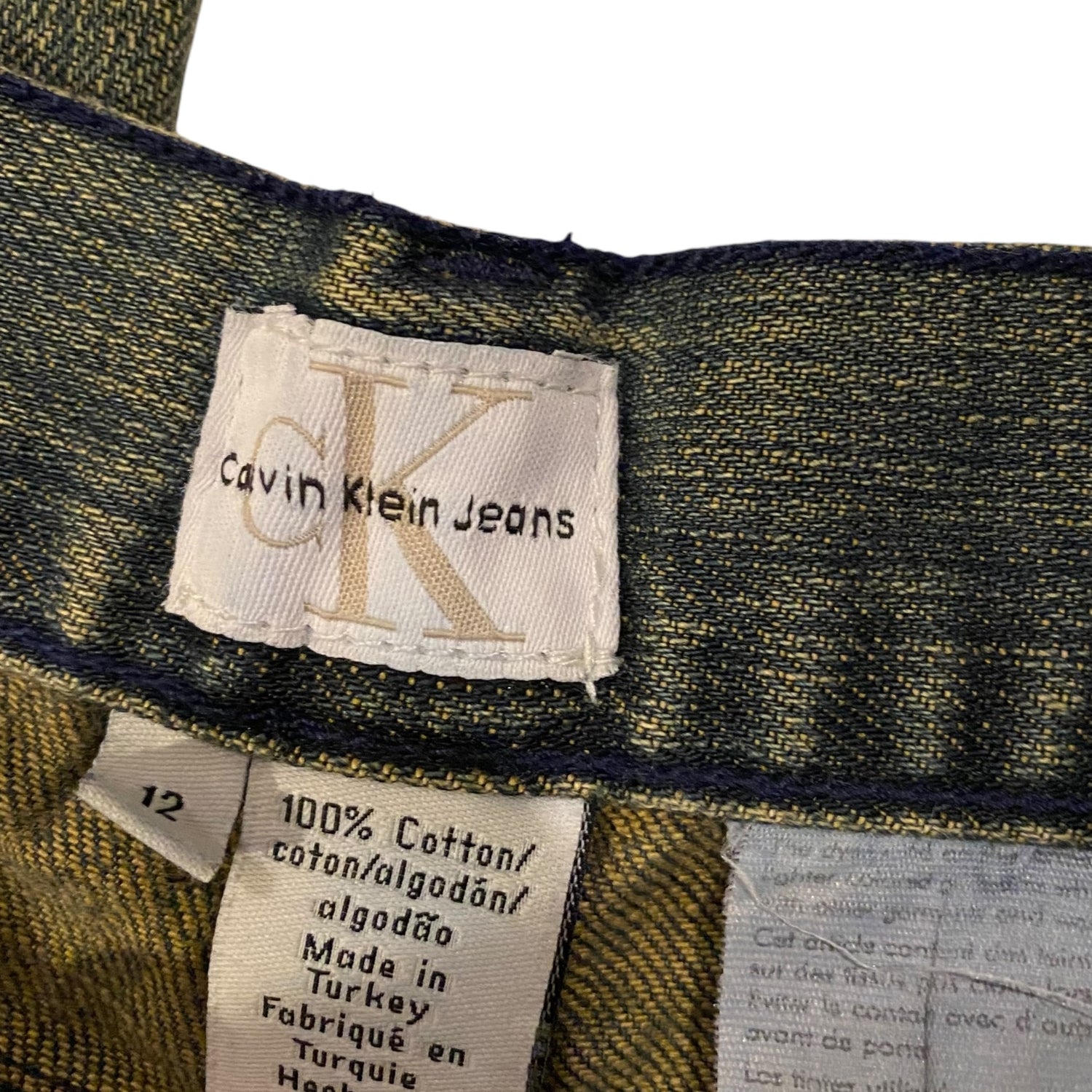 Y2k Calvin Klein Green Wash Pants