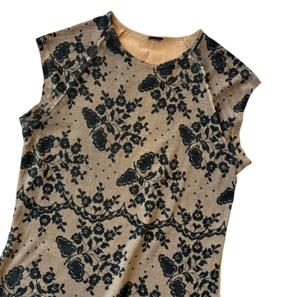 Y2k Lace Print Femme Tank Top