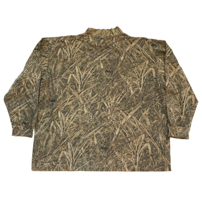 Vintage KW-1 Camo Grass Print Mock Neck Long Sleeve