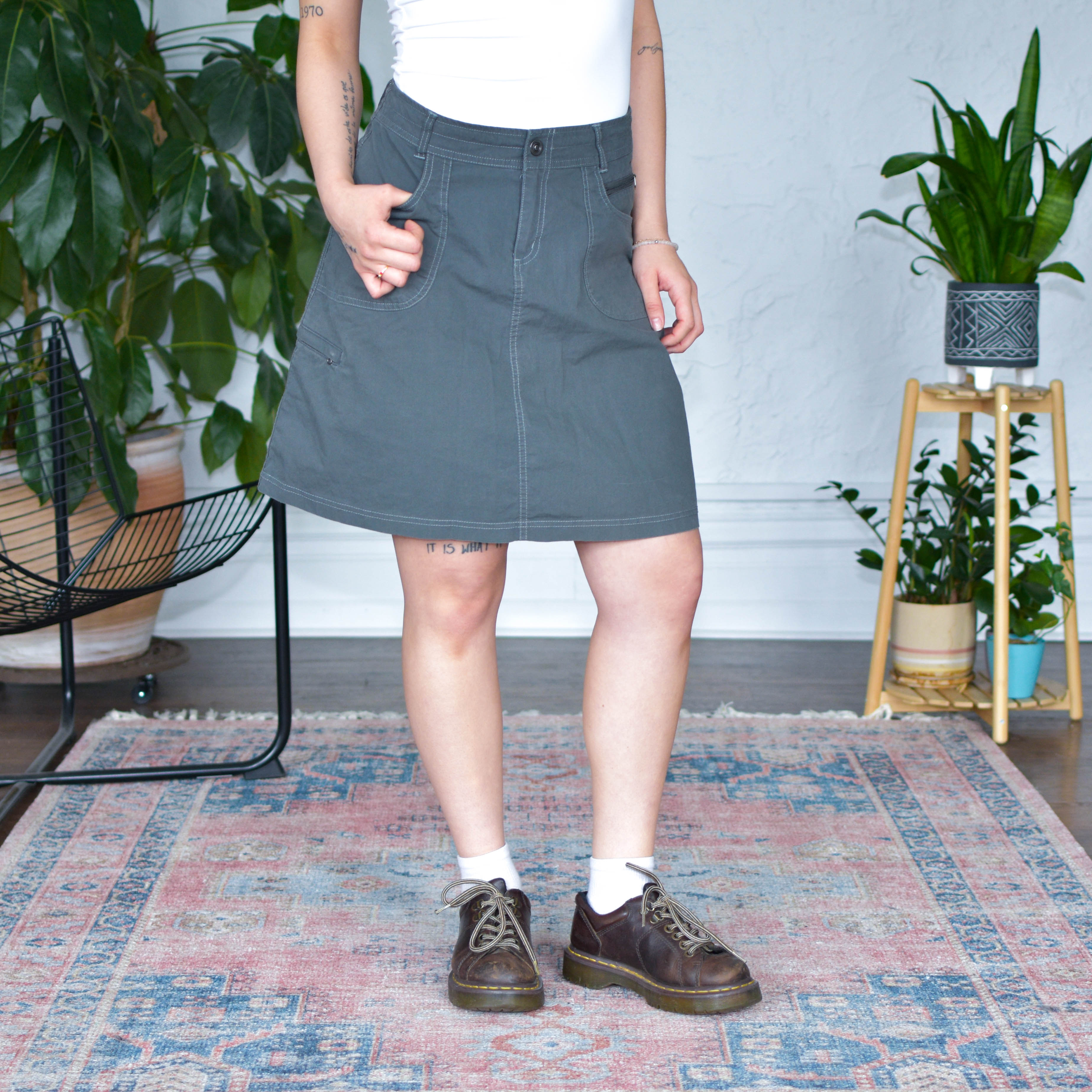 Vintage KUHL Grey A Line Hiking Skirt