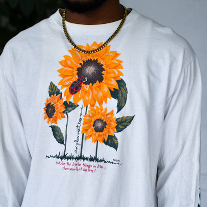 Vintage Exploration Sunflower Long SLeeve Graphic T-Shirt
