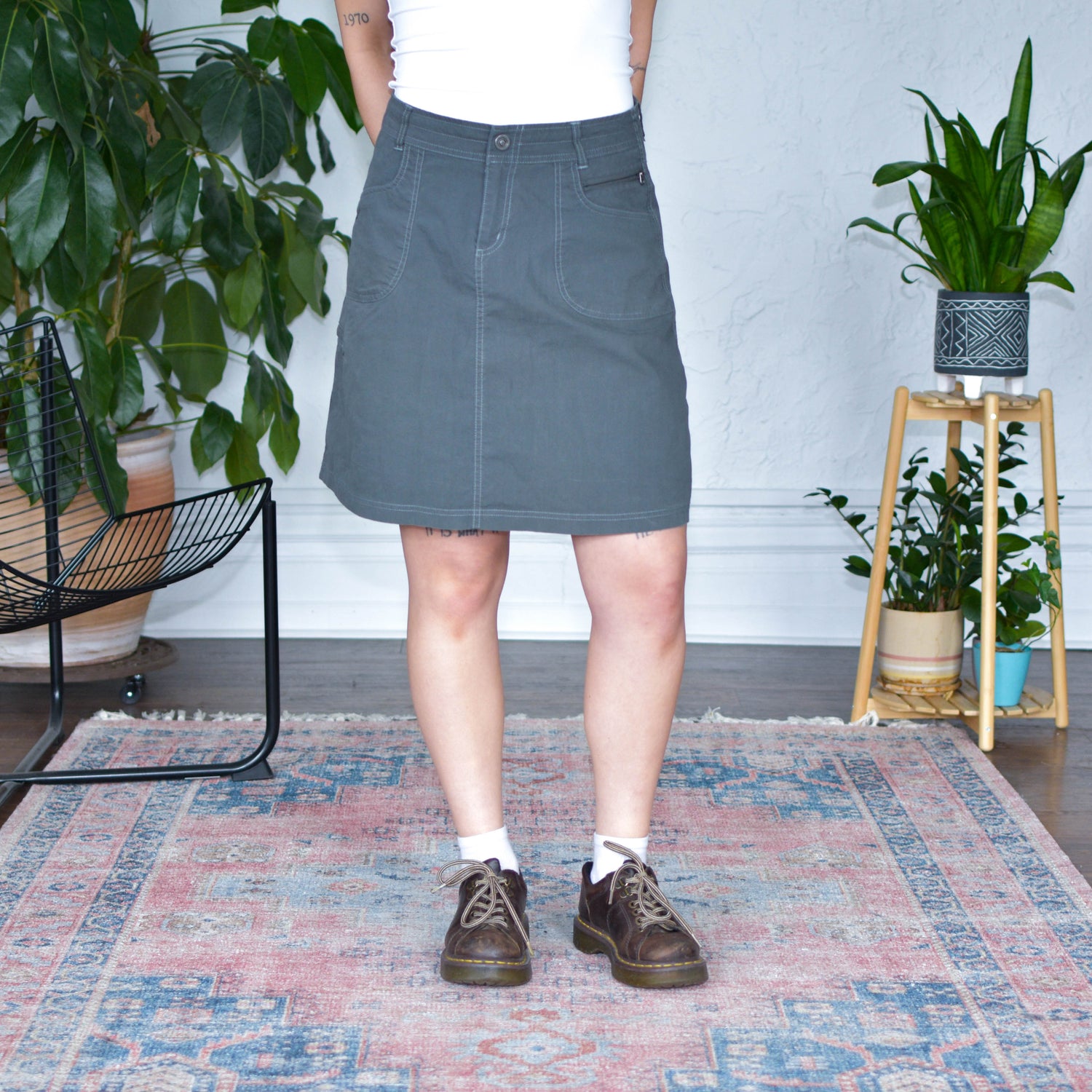 Vintage KUHL Grey A Line Hiking Skirt