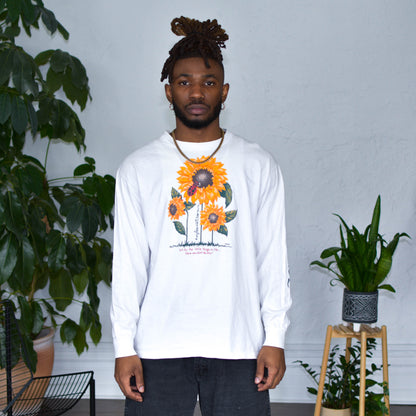 Vintage Exploration Sunflower Long SLeeve Graphic T-Shirt