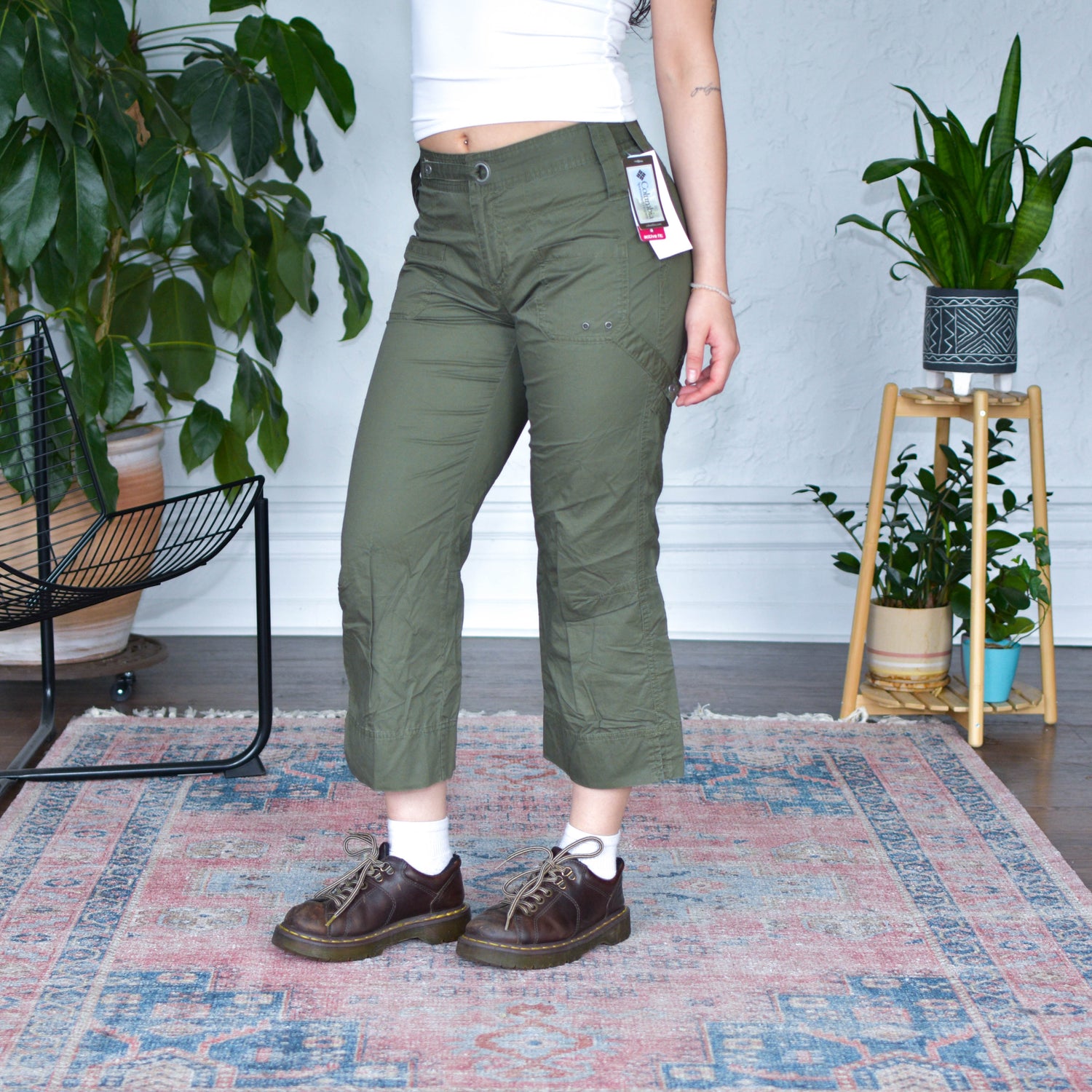 Vintage Columbia Olive Colored Capris Pants