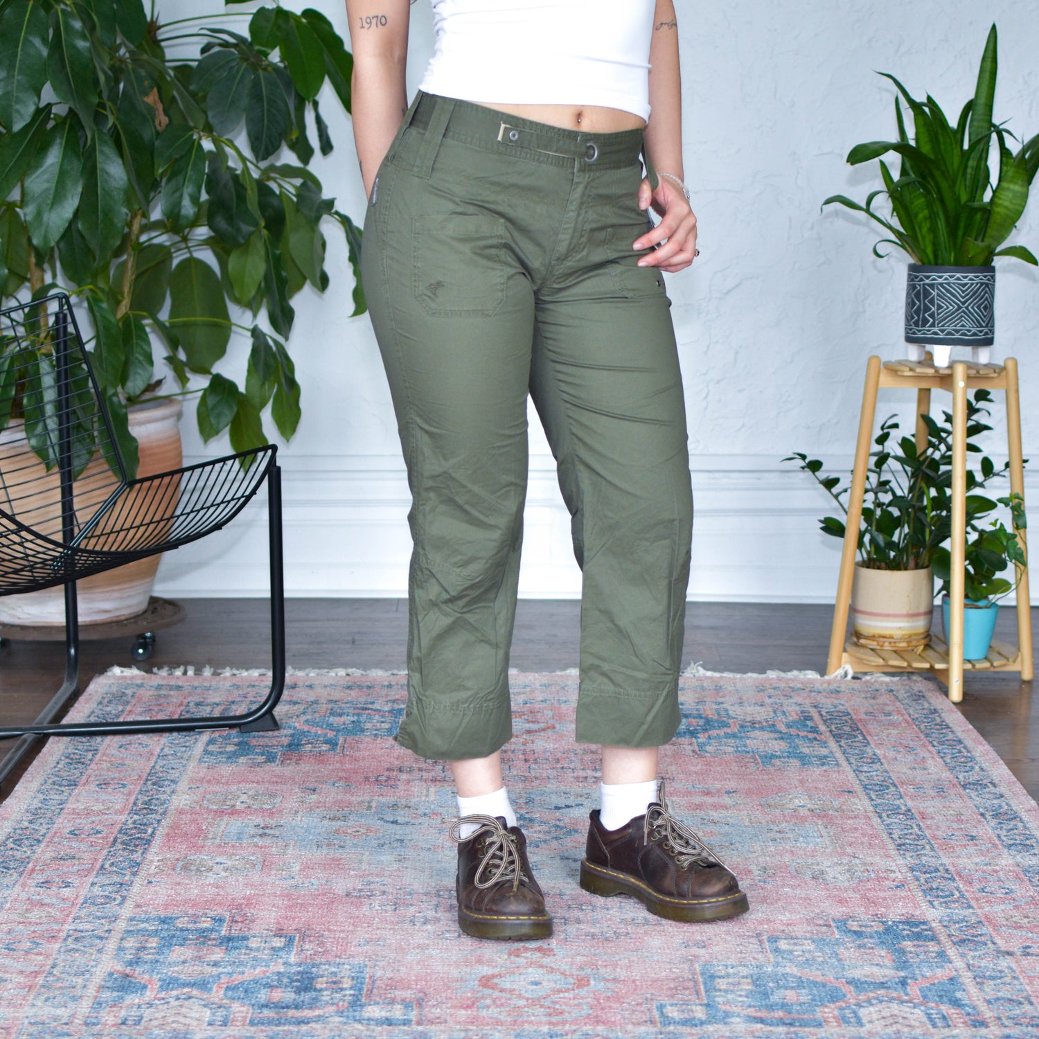 Vintage Columbia Olive Colored Capris Pants
