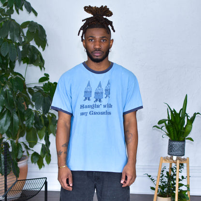 Vintage "Hanging with my Gnomies" Ringer Graphic T-Shirt