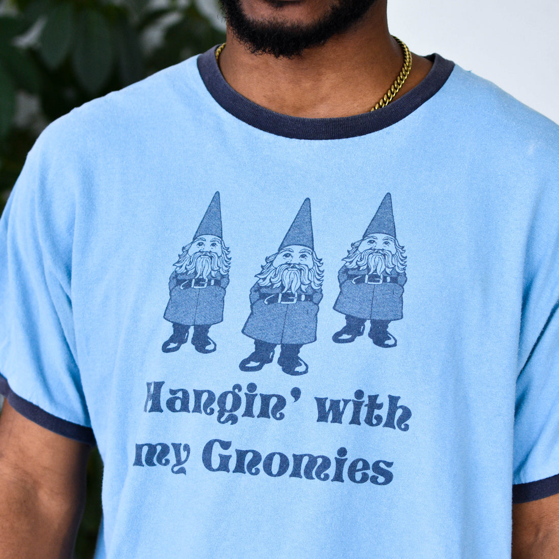 Vintage "Hanging with my Gnomies" Ringer Graphic T-Shirt