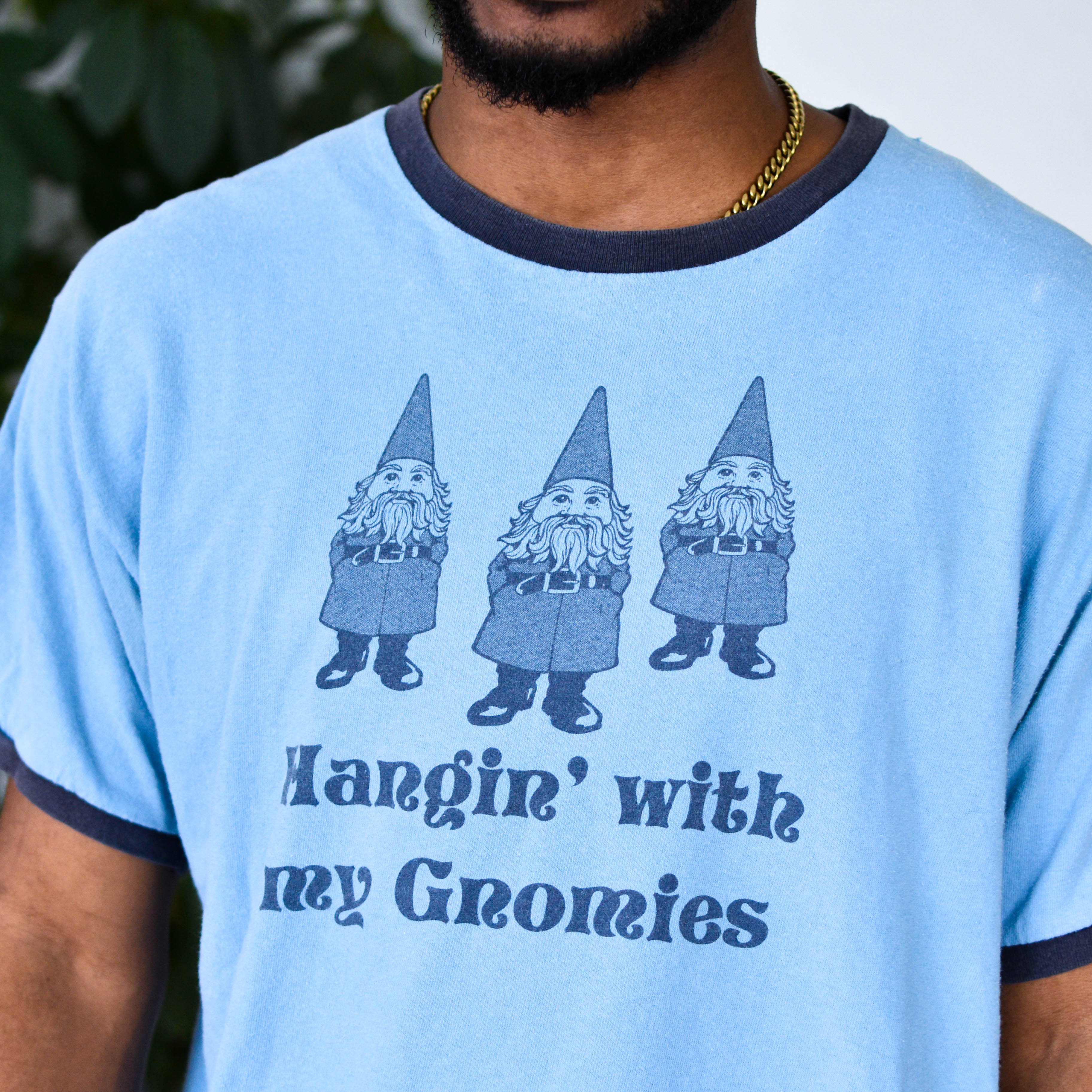 Vintage "Hanging with my Gnomies" Ringer Graphic T-Shirt