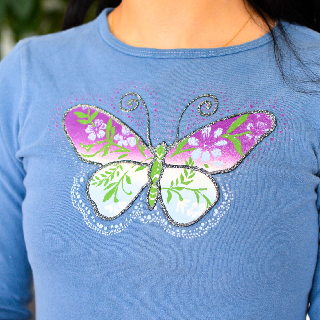 Vintage Y2K UR it Butterfly Baby Tee