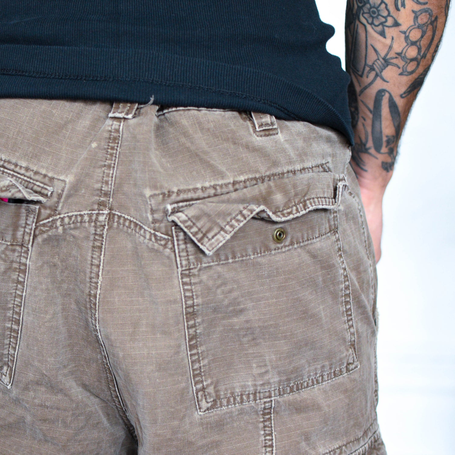 Vintage Mossimo Brown Ripstop Cargo Shorts