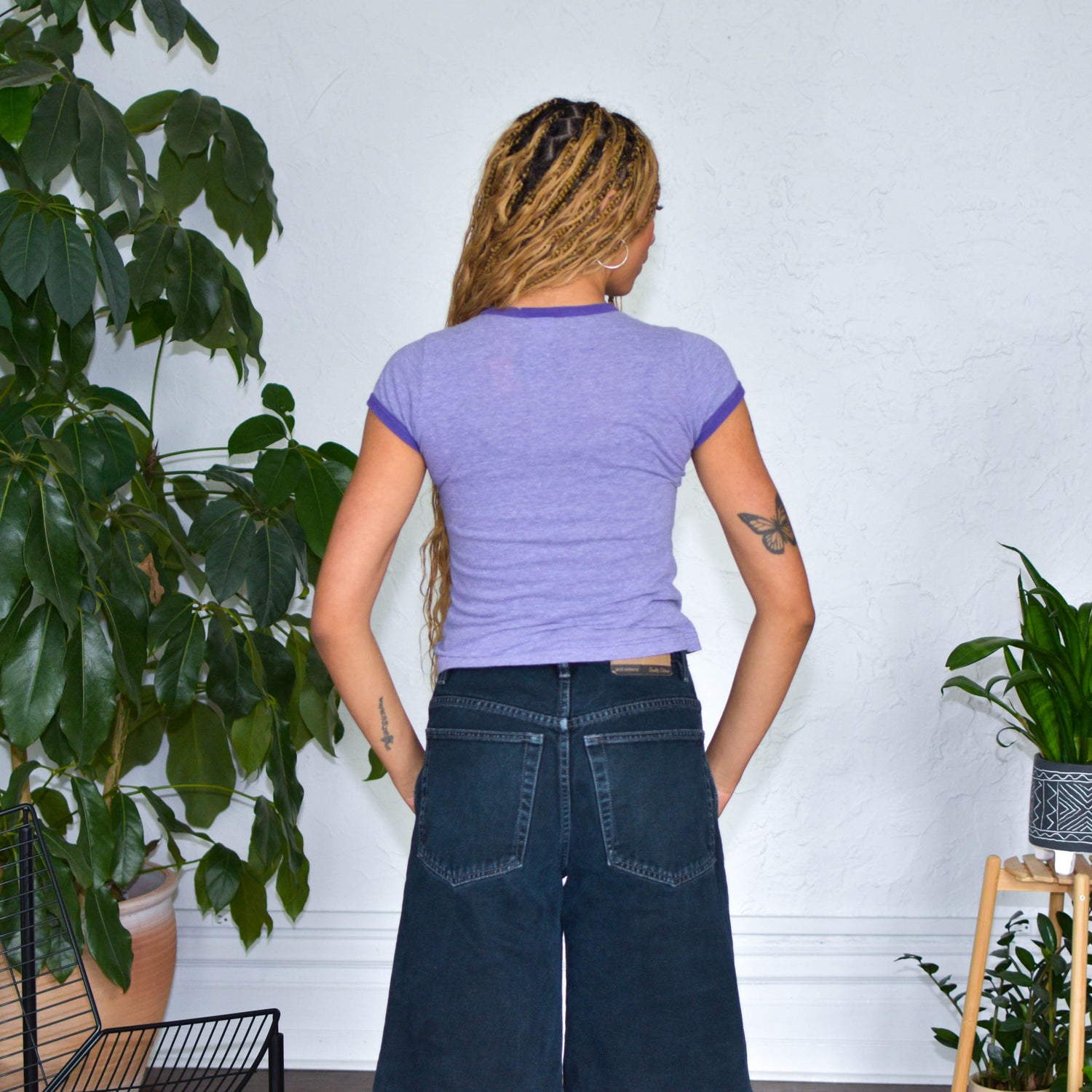 Vintage Femme Purple "Cheer Leader" Ringer T-Shirt